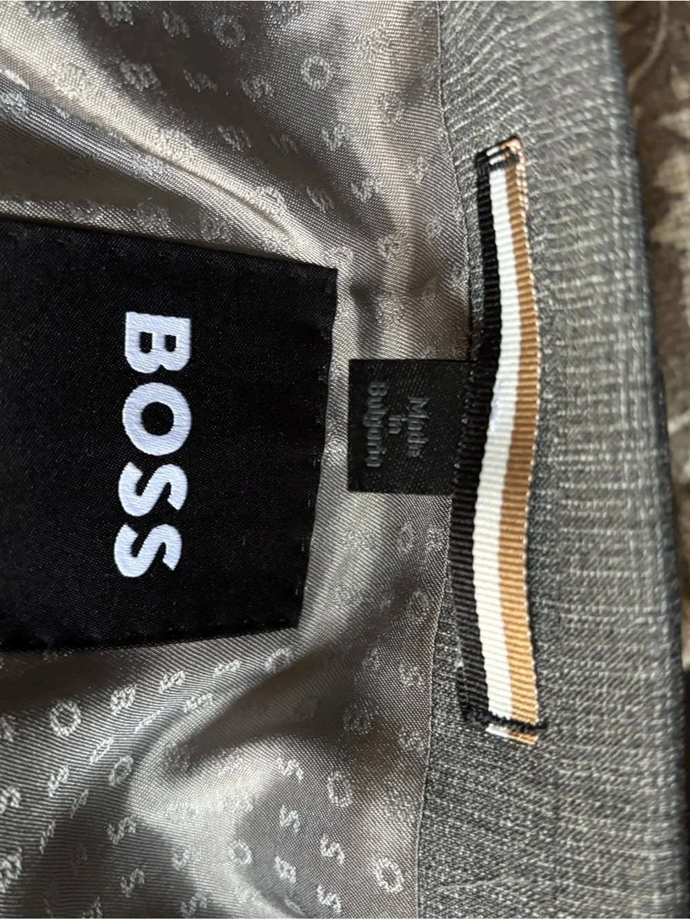 Boss Men's Slim Fit Suit Jacket - Black with Gray Lining